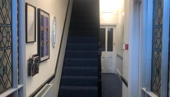 Lamp Post Villa Hall and stairs