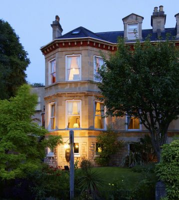 dorian house outside dusk