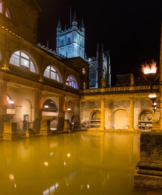 Roman Baths at night